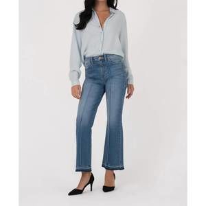 NEW LEVEL99 naomi pintuck kick flare jeans in high sierra